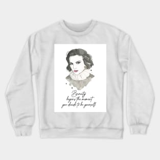 Beauty Begins The Moment You Decide To Be Yourself, Coco Quote Crewneck Sweatshirt